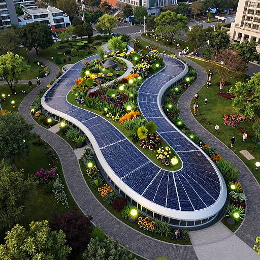 Futuristic Biomimetic Solar Urban Park