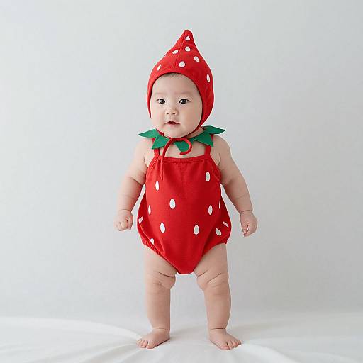 Adorable Newborn Strawberry Costume