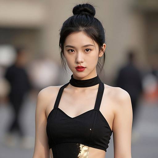 Realistic Black Gold Costume Portrait