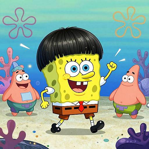 Spongebob's Vibrant Underwater Party