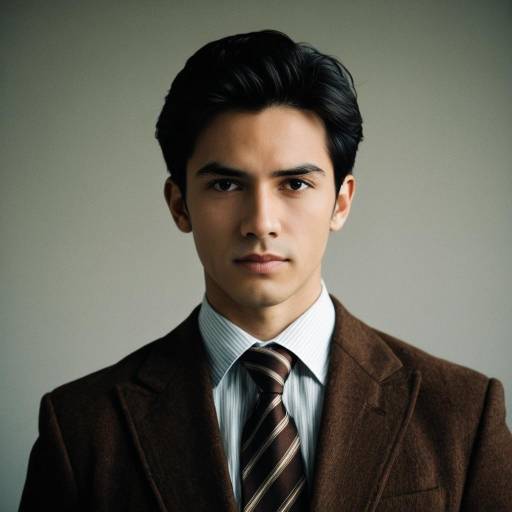 Stylish Man in Brown Jacket Portrait