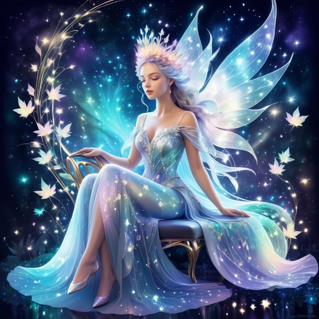 Ethereal Fairy Queen in Fantasy Surroundings