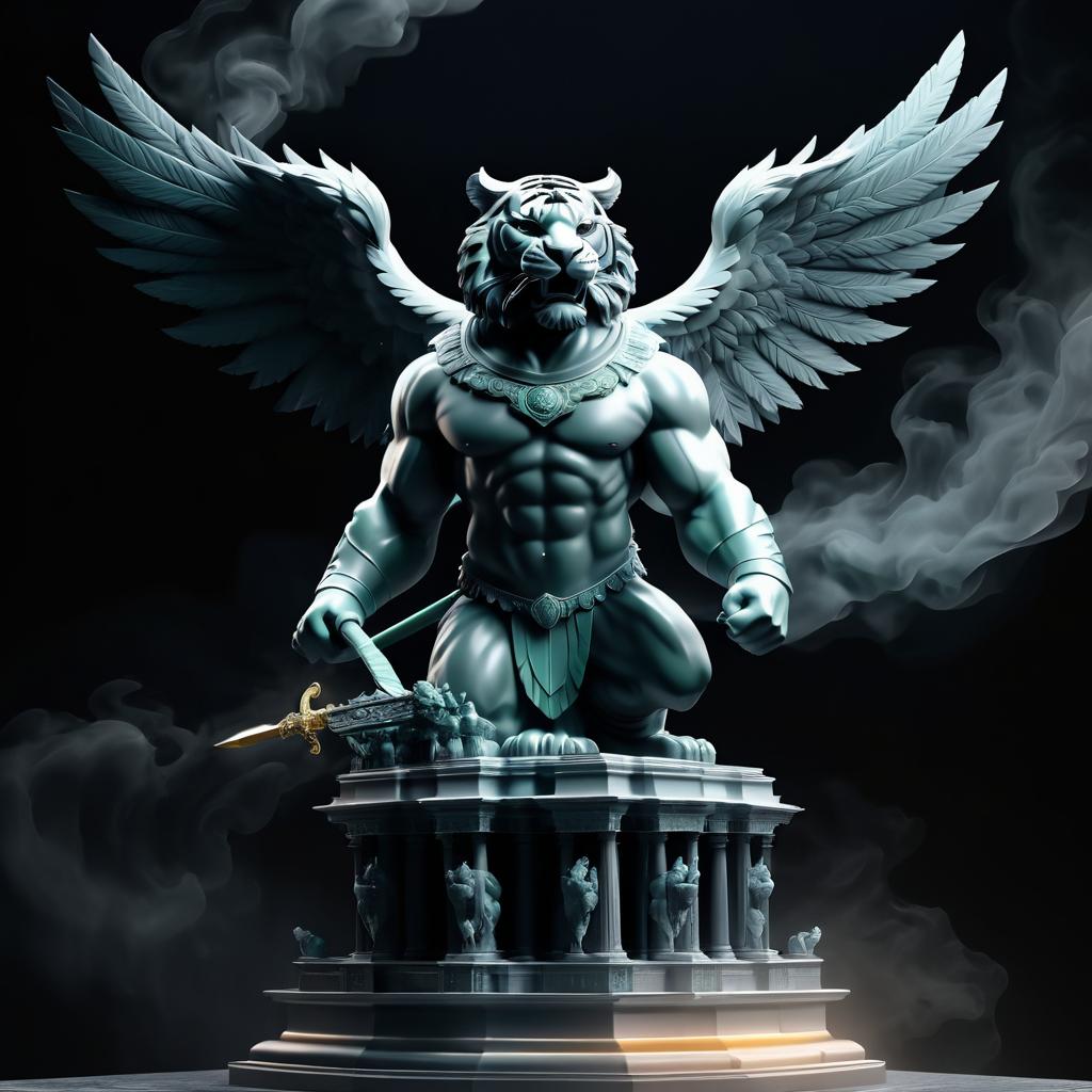 Fierce Tiger Statue: Glory of Rome