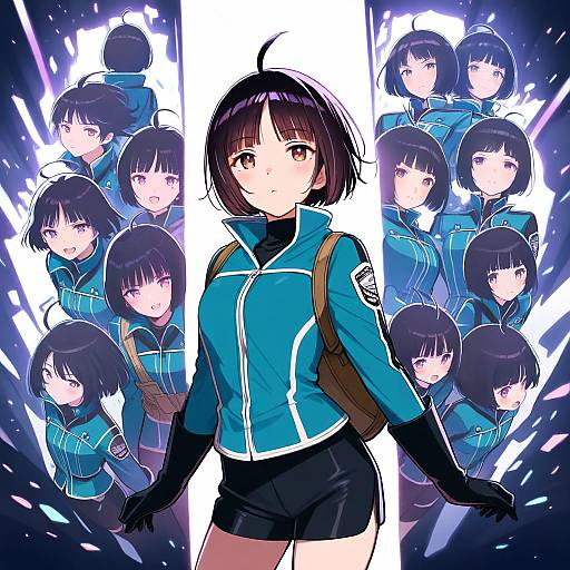Illustration of Amatori chika, world trigger in the style of Tomajiyama
