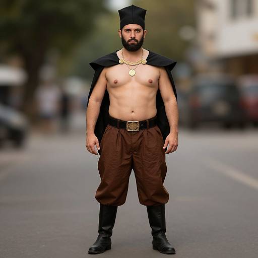 Solo Male in Outdoor Fake Bum Costume