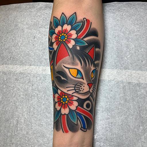 Colorful Japanese Tattoo Design Art