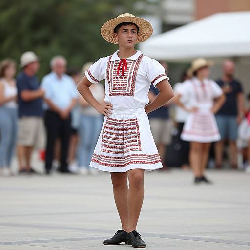Realistic Pantomina Folk Dance Costume