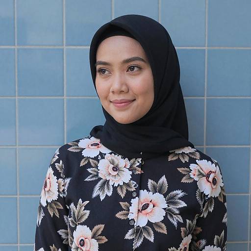 Portrait of Asian Woman in Hijab