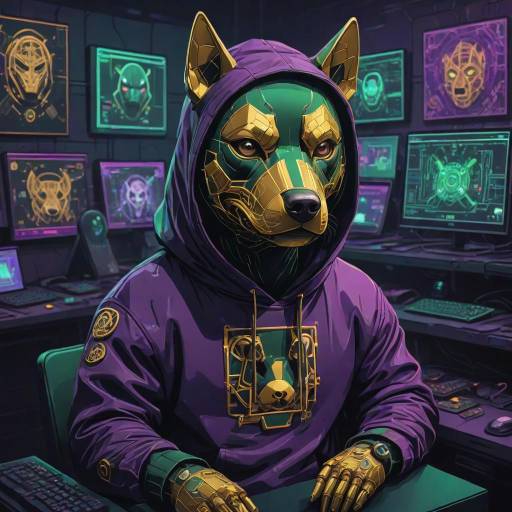 Mystical Hacker Dog in Dynamic Design Mystical Hacker Dog in Dynamic Design