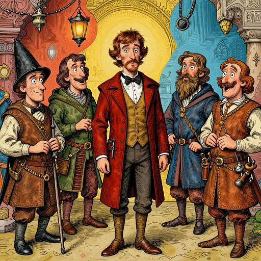 Monty Python Style Medieval Comedy Art