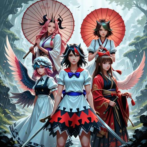 Multicolored Girls with Unique Styles