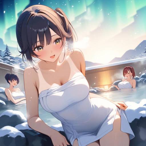 Winter Onsen Gathering with Kancolle Characters