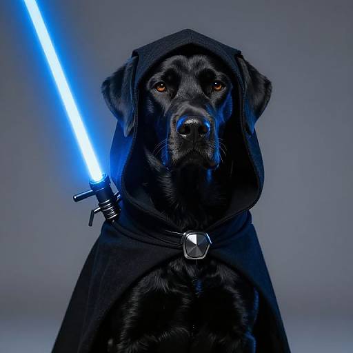 Victorian Jedi Black Lab Portrait