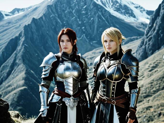 Epic Fantasy Wallpaper with Armored Women