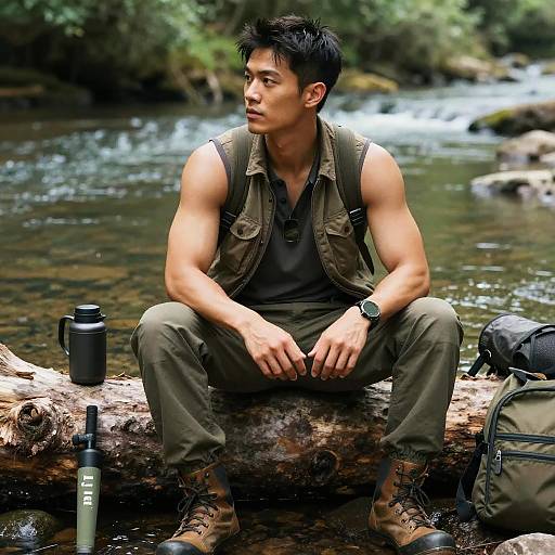 Rugged Outdoorsman by Serene River