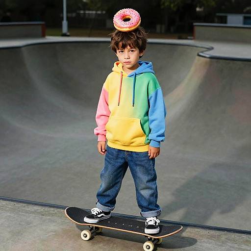 Doughnut Bun Boy Skate Style
