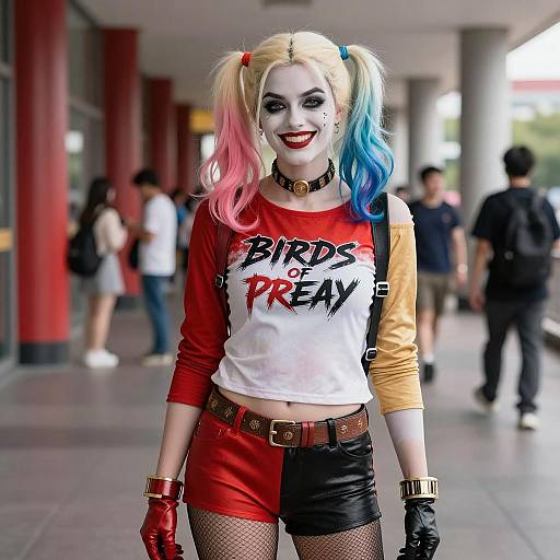 Hyper-Realistic Harley Quinn in Cosplay