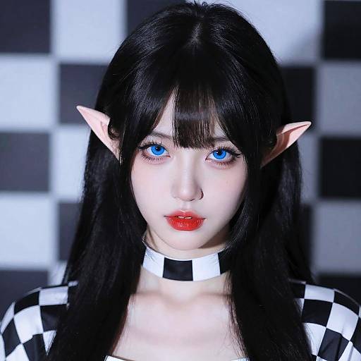 Striking Elf Woman Digital Portrait