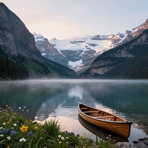 Serene Mountain Lake at Dawn
