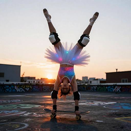 LED Tutu Ballerina Nosegrind at Sunset