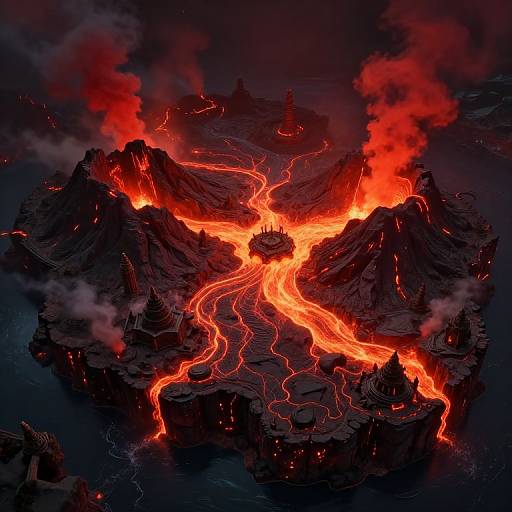 Volcanic Island DnD Map Generator