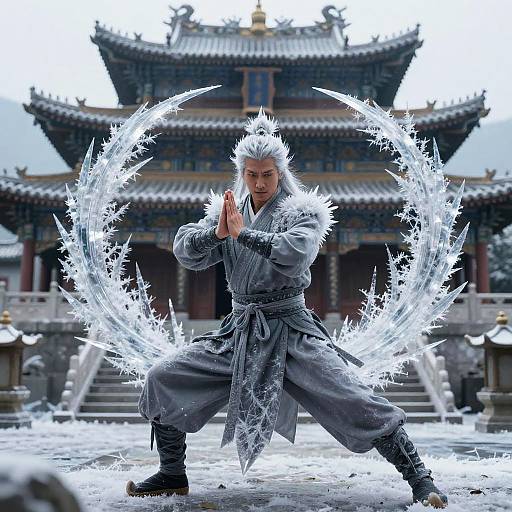 Frostblade Monk in Meditative Stance