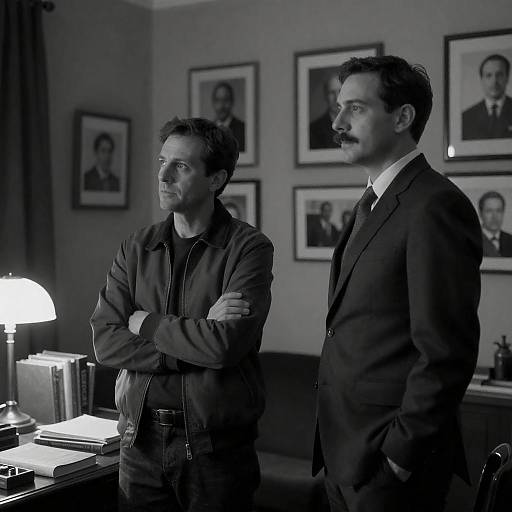 Noir Portrait: Two Men in Shadow