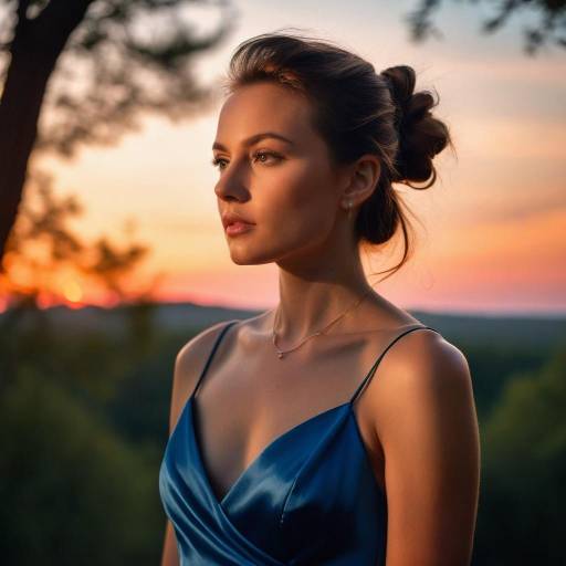 Elegant Sunset Portrait of a Woman