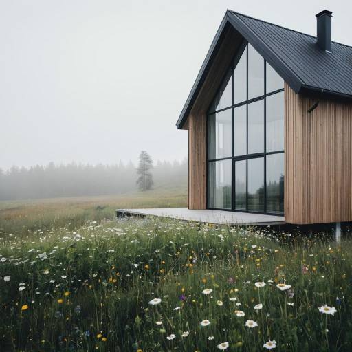 Scandinavian Minimalist House in Wildflower Meadow