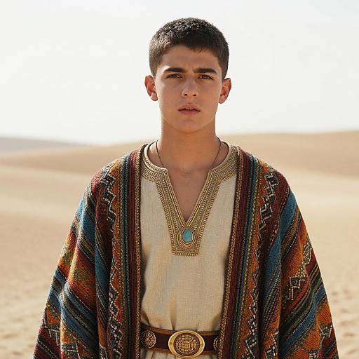 Cinematic Portrait of Young Canaanite Man