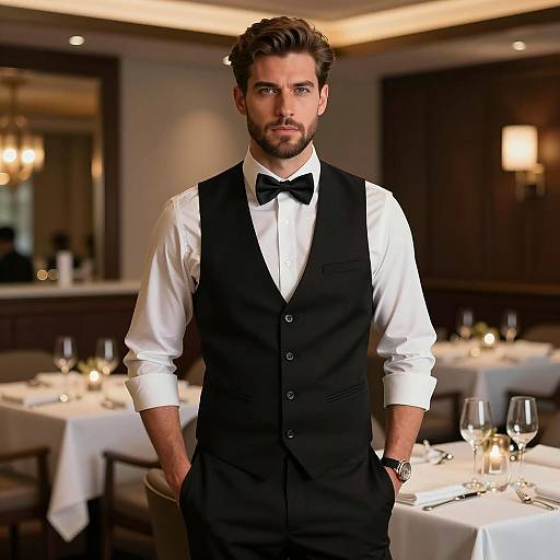 Elegant Male Dinner Party Attire Showcase
