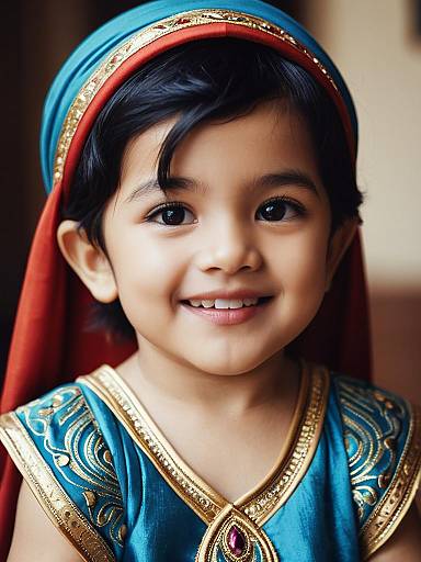 Toddler in Aladdin Costume