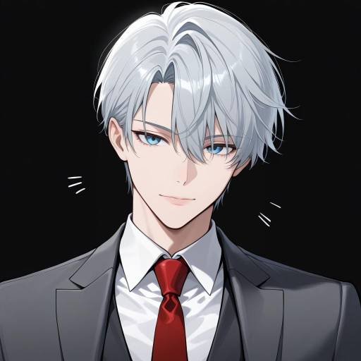 Serene Young Man in Formal Attire Serene Young Man in Formal Attire