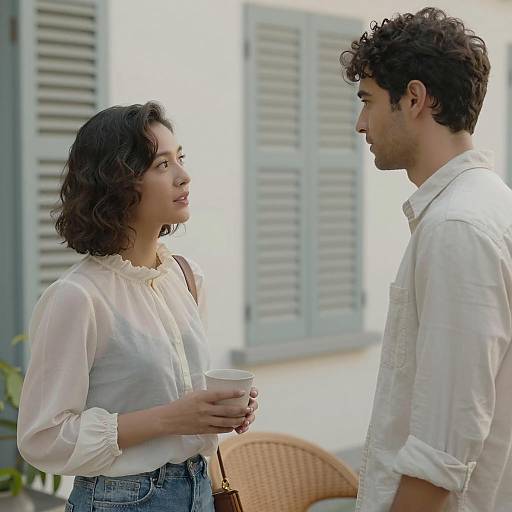 Intimate Encounter Between Two People