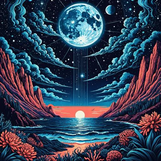 Cosmic Night Breeze Landscape