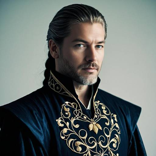 Man in Dark Renaissance Style Cosplay Outfit