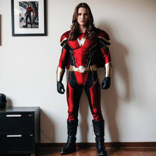 Man in Wanda Maximoff Inspired Costume