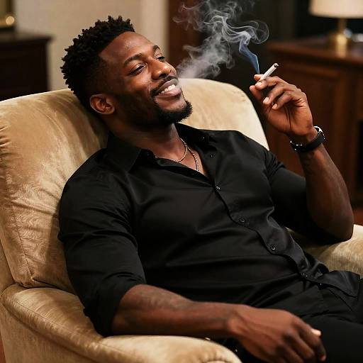 Relaxed Portrait of a Muscular Man