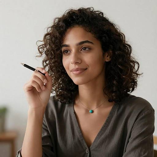 Portrait of a Woman with Turquoise Necklace