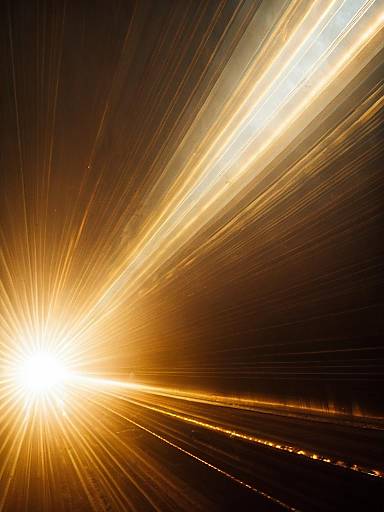 Bright Light Rays in Dark Tunnel