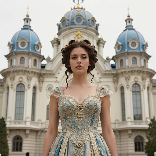 Woman in Art Nouveau Setting