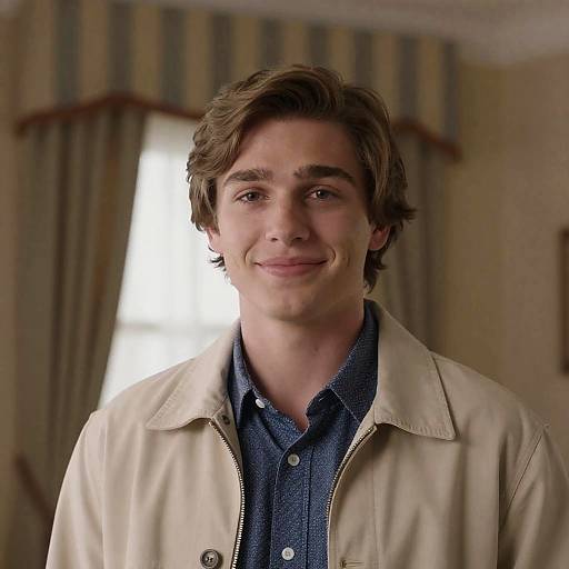 Portrait of a Young Man Indoors