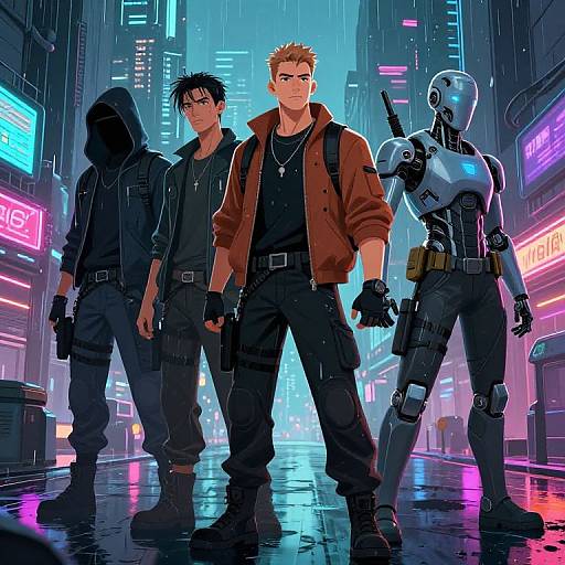 Cyberpunk Characters Gus in Neon City