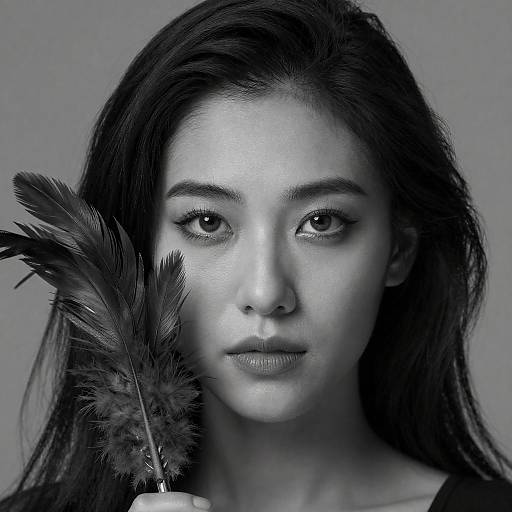 Elegant Black and White Portrait of a Woman