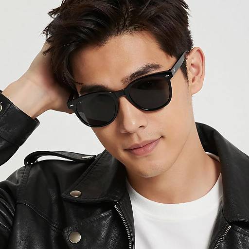 Stylish Young Man in Black and White