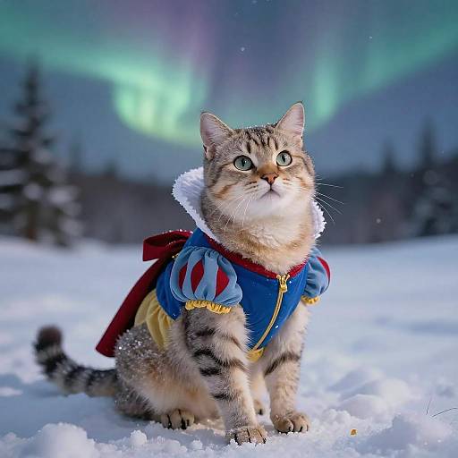Dreamlike Snow White Cat Portrait
