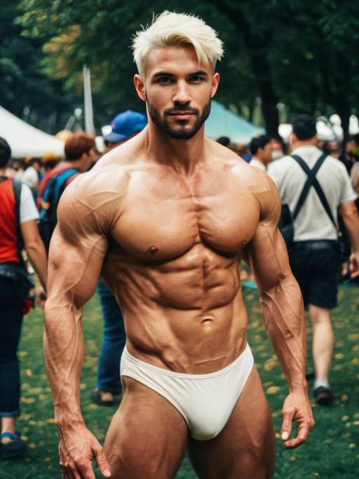 Photorealistic Buff Male Cosplay Portrait