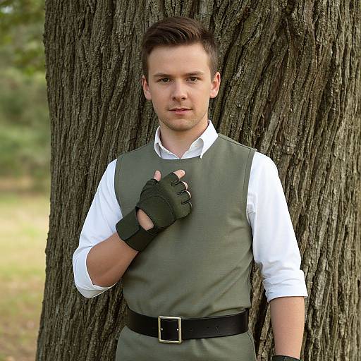 Adult Tintin Costume Outdoors