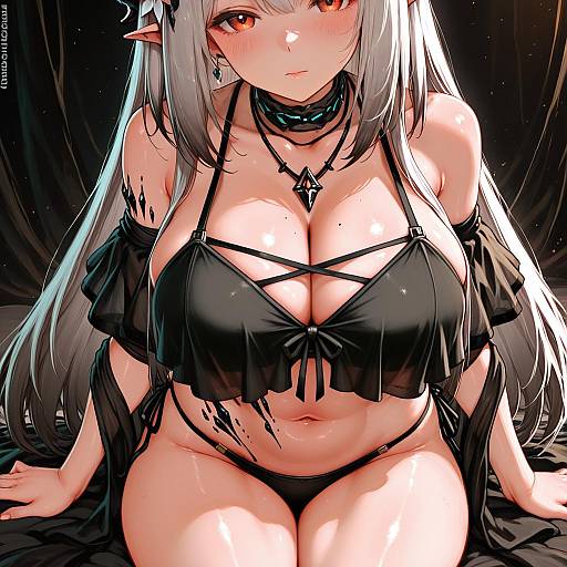 Illustration of Mudrock (silent night) (arknights), arknights in the style of Randomboobguy