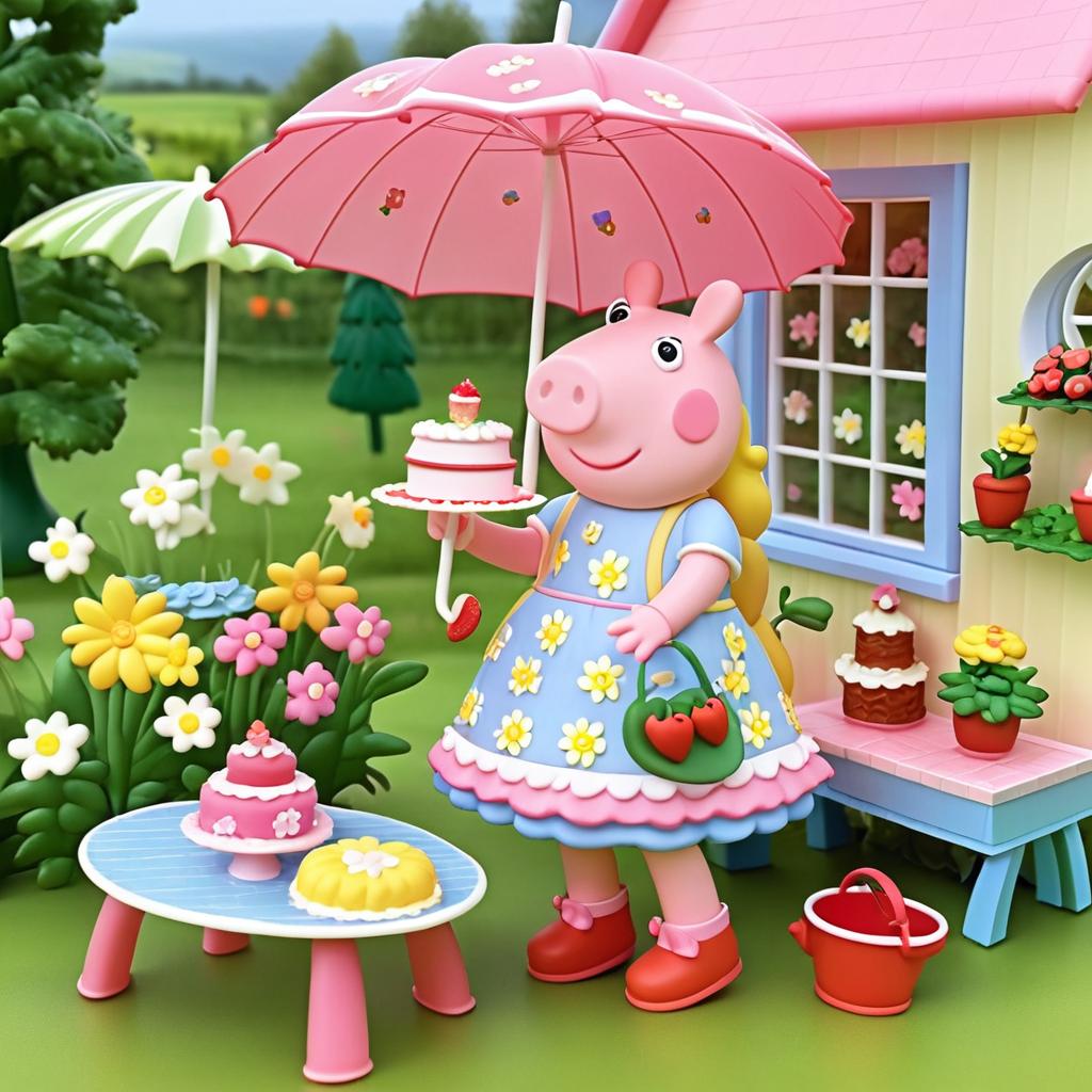 Peppa Pig in Cottagecore Charm